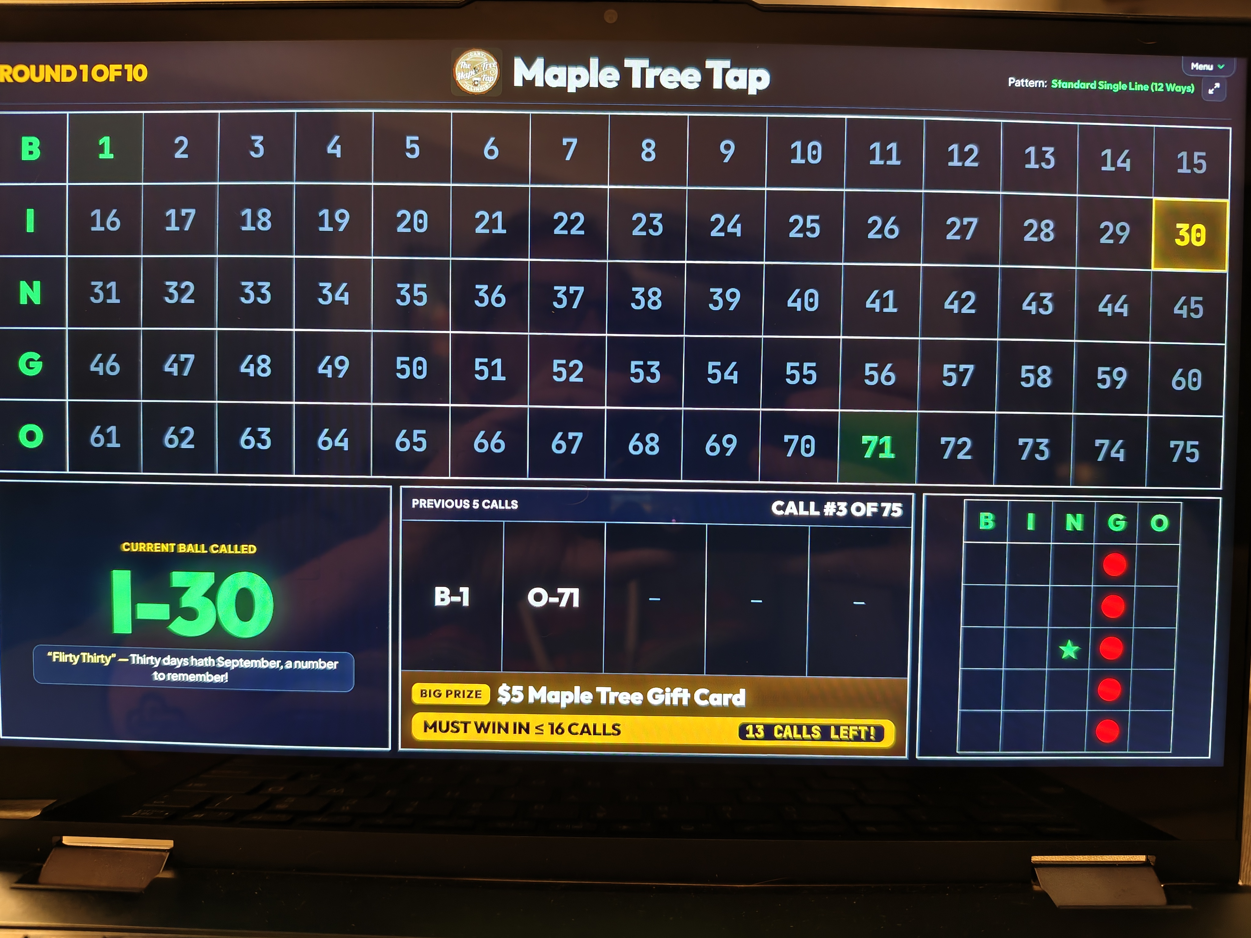 Grand Hall Bingo