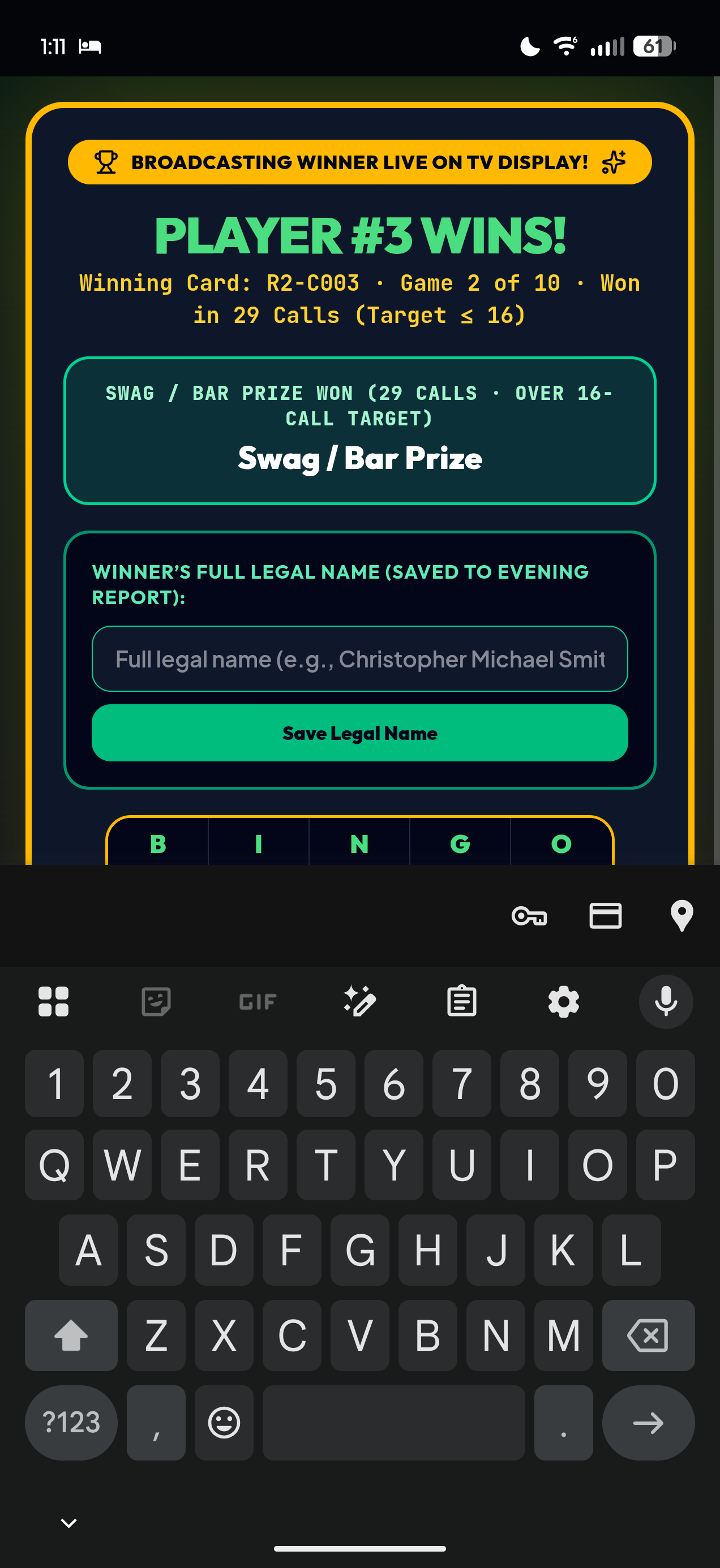 Grand Hall Bingo Screenshot 9